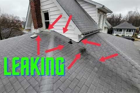 Roof leaking in valley and at pipe boot - Roof inspection