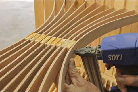 Creative Woodworking Art // The Idea of ​​Designing A Unique Difference Table From Strips of Wood