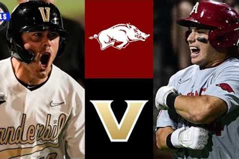 #2 Arkansas vs #12 Vanderbilt (INCREDIBLE GAME!) | Game 2 | 2023 College Baseball Highlights