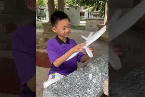 Remote Control Aeroplane Banaya ~ mini wood toy - woodworking art skill /wood / hand crafts #shorts