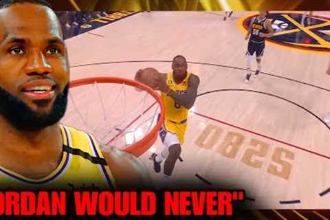LEBRON JAMES viral missed dunked gets compared Michael Jordan