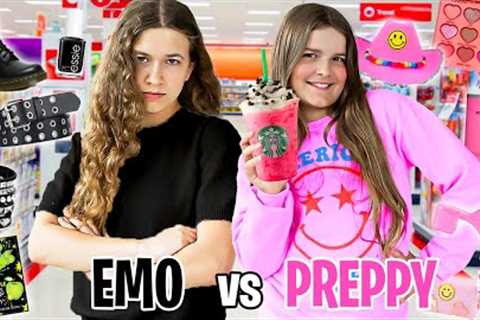 EMO 🖤 VS PREPPY 💗 SHOPPING CHALLENGE!