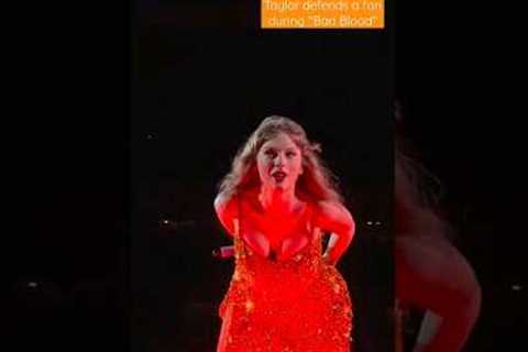 Taylor yells at a security guard and defends fan #TaylorSwift