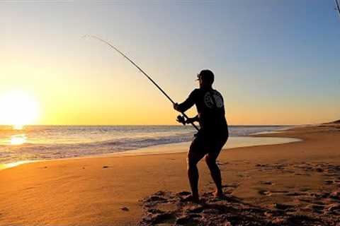 SOLO Beach Fishing: Heart Racing, MASSIVE FISH, CATCH and COOK