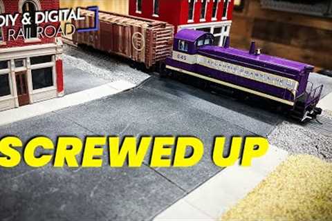Fixing a Mistake on My Model Railroad
