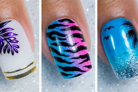 Blue Summer Nail Arts Tutorial | New Nail Art Design Ideas 2023