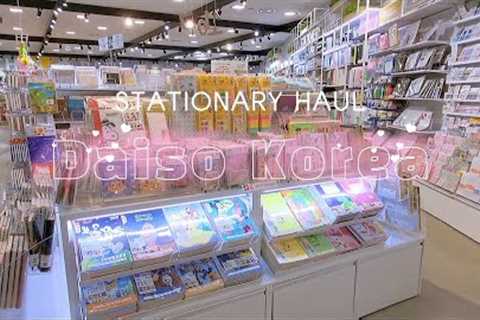 daiso cute stationery haul, pastel color korean aesthetic school supplies | Shopping in Korea Vlog