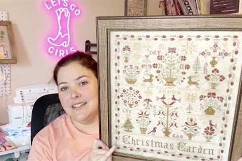Flosstube #107 - A BIG Framed Finish and I've Started Knitting again...