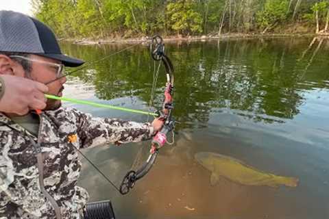 BOWFISHING a CRYSTAL CLEAR Lake For GIANT FISH!