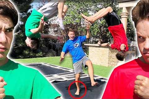 BRYTON vs ASHTON vs ETHAN - Game of S.T.I.K. Ninja Style!