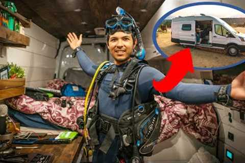 Scuba Divers Build Ultimate Travel Van! (Van Tour)