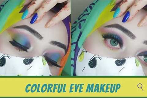 Colorful Eye Makeup Tutorial || 2 Different Type Wear Lenses || Glam Eyes Look ||Makeup by Cosmic ||