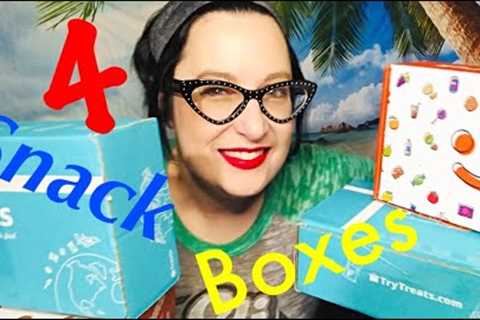 Snack Box Mukbang - 4 Budget Snack Subscription Boxes Reviewed #unboxing #budgeting #discounts
