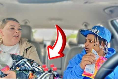 STEALING OUT OF WALMART TO SEE MY GIRLFRIEND REACTION!!