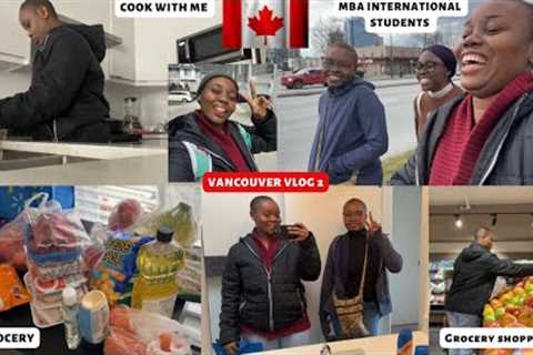 🇨🇦VANCOUVER VLOG 2 | $60 Grocery Shopping + Cooking + Skincare | Life of an International Student!