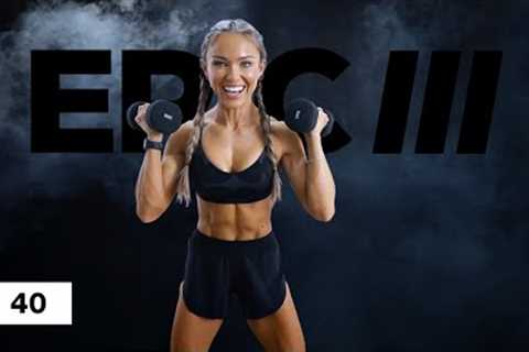 30 Minute FRIGHTFUL Dumbbell Cardio HIIT Workout | EPIC III Day 40