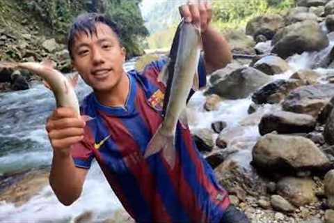 Catch and cooked fresh river fish💦🐟 #northeastindia#Fishing#Jons Daily