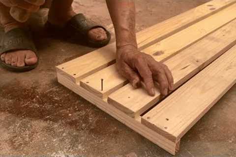 Reuse Utility Wood From Old Pallets // How To Make Easy Storage Shelves With The Lowest Cost