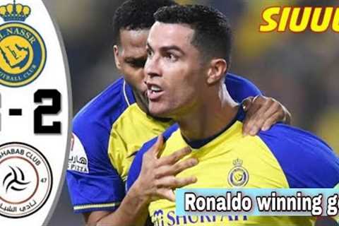 Ronaldo winning goal-Al Nassr vs AI Shabab 3-2 All goals &amp;Extended Highlights 2023 HD Cr7..