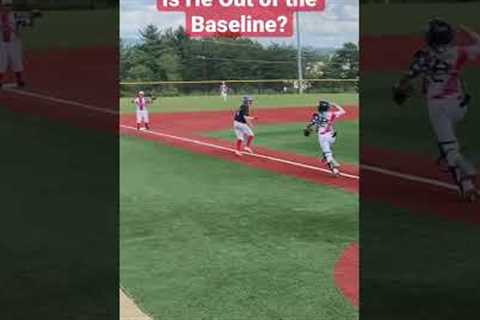 Is He Out of the Baseline? #baseball #shorts #umpire