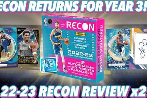 EARLY FIRST LOOK AT THE NEW RECON!!! 😮🔥 2022-23 Panini Recon Basketball FOTL Hobby Box Review x2