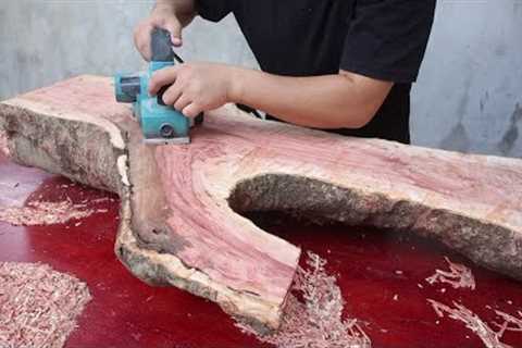 Incredible Dead Tree Stump Transformation into a Stunning Art Piece: Amazing Woodworking Project