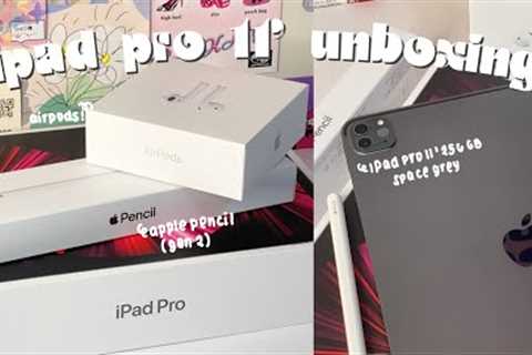*asmr* ipad pro 2021 unboxing 📦 [11” m1 chip + accessories]
