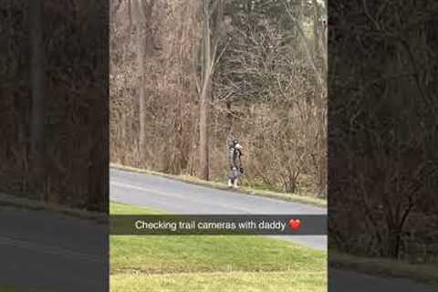 Setting up trail cameras with Daddy #shorts