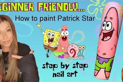 ⭐️ Beginner's Patrick Star Nail Art Tutorial | SpongeBob Nails | Easy Summer Designs| Miss Jo's