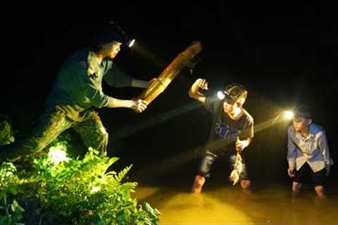 The Bad Guys Go To The Farm To Steal Fish, Break The Cabinet, Catch The Stream Fish Survival Skills