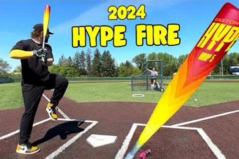 Hitting with the 2024 EASTON HYPE FIRE | USSSA Baseball Bat Review (new exit velo record)