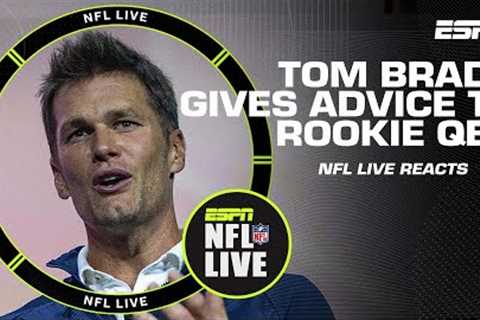 NFL Live reacts to Tom Brady's advice to 4️⃣ rookie QBs 👀