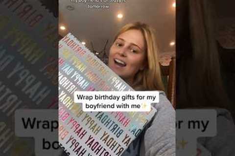 Wrap my boyfriend’s birthday gifts with me!✨#shorts