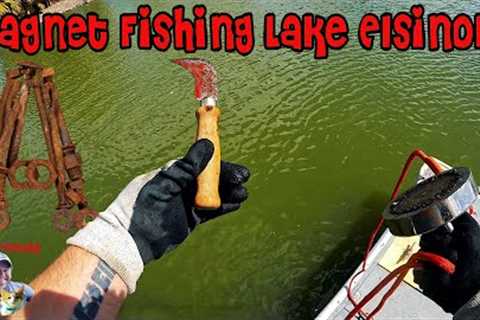 Magnet Fishing for Scary Blades &amp; Valuable Metals in California's Lake Elsinore