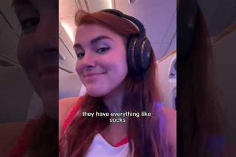Flying Emirates business class from Singapore to America! #airplane #travel #shorts #emirates