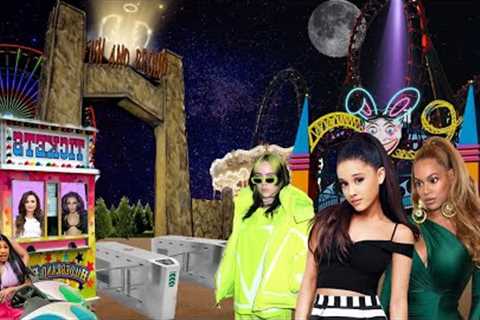Celebrities at amusement park