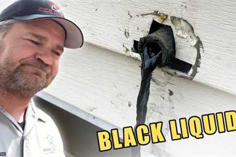 FREE PLUMBING REPAIR - Black Liquid Revealed!