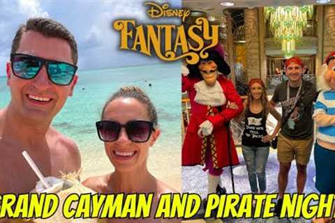 Visiting Grand Cayman and PIRATE NIGHT on the Disney Fantasy! | Silver Anniversary at Sea Day 4