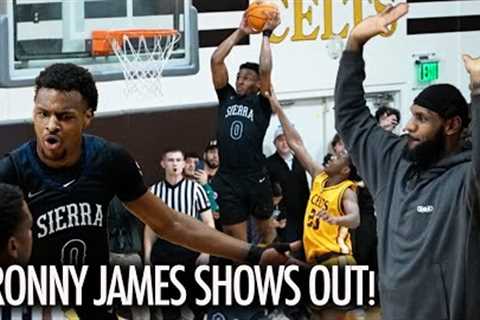Bronny James WILD DUNK Gets LeBron OUT OF HIS SEAT!