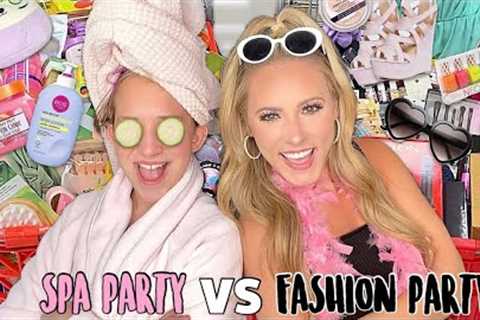 SPA PARTY 💅🏼🫧 VS FASHION PARTY 💋👗TARGET SHOPPING CHALLENGE