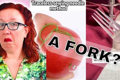 Trying Viral TikTok SEWING hacks || Yes, even the one with the fork