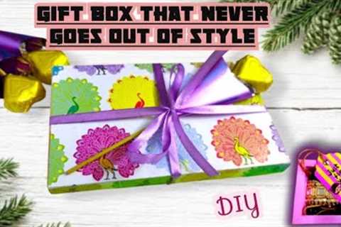 Make Classic Elegant Gift Box in easy steps, How to make a Gift Box, DIY #giftbox #giftideas