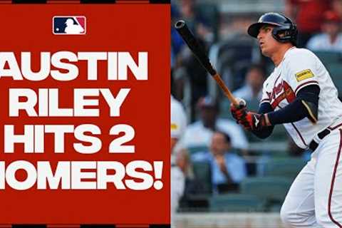 Austin Riley DEMOLISHES TWO home runs in nearly the IDENTICAL spot!