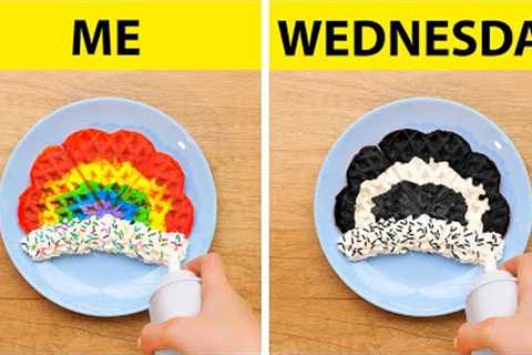 ME vs WEDNESDAY COOKING CHALLENGE | Kitchen Gadgets and Parenting Hacks