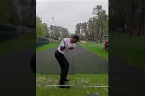 Tiger Woods 7 Iron Golf Swing 2022 Masters. DTL. 16th Hole 182yds to 15 ft Thanks Jason Magee!
