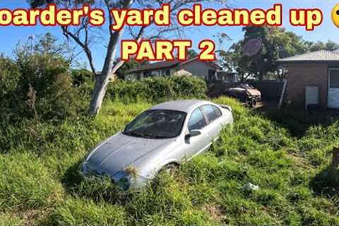Impossible yard clean up! ||Part 2|| Hoarder's yard