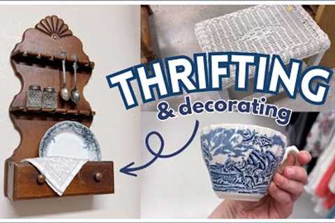 GOODWILL THRIFTING FOR VINTAGE! &amp; Styled Thrift Haul | THRIFT WITH ME |  Home Decor