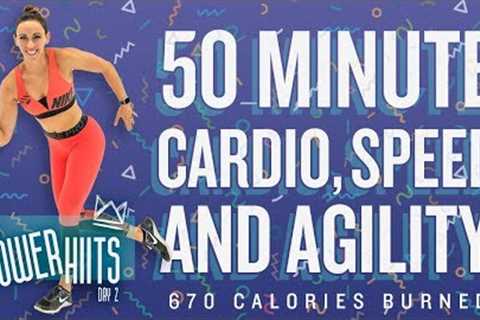 50 Minute Cardio Speed and Agility HIIT Workout 🔥Burn 670 Calories!* 🔥Sydney Cummings