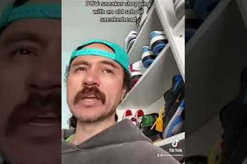 Sneaker shopping with an OG head #sneakers #funny #sneakerhead