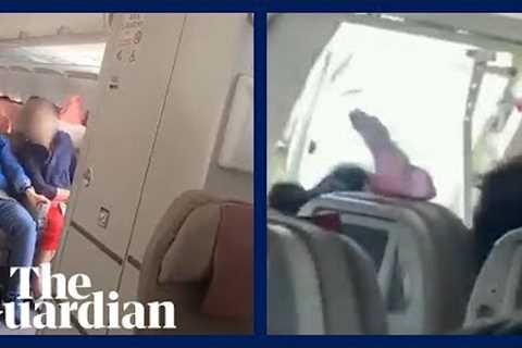 Social media footage shows plane door opening mid-flight before landing in South Korea